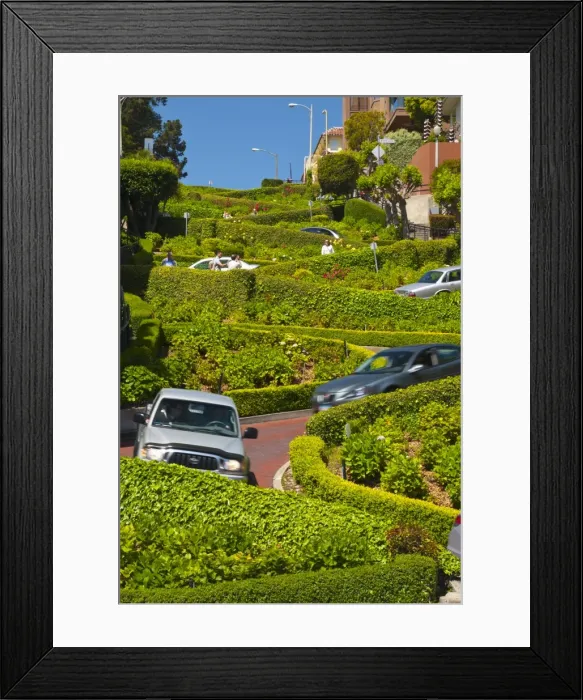 Framed Print : Lombard Street, the Crookedest street in the world, San Francisco, California Framed Print : Lombard Street, the Crookedest street in the world, San Francisco, California