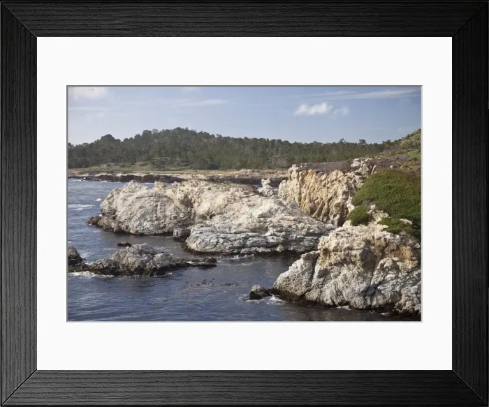 Framed Print : Rocky shoreline in Carmel, California, United States of America, North America Framed Print : Rocky shoreline in Carmel, California, United States of America, North America
