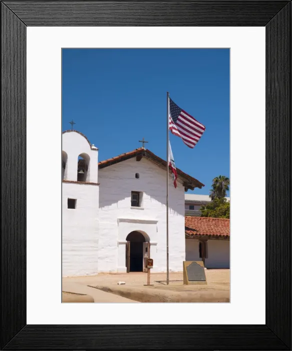 Framed Print : Presidio Chapel, El Presidio de Santa Barbara, Santa Barbara, California Framed Print : Presidio Chapel, El Presidio de Santa Barbara, Santa Barbara, California