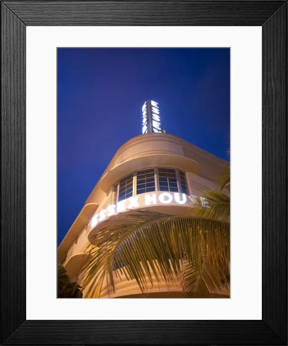 Framed Print : Art Deco Essex House, a hotel in Miami Beach, Florida, United States of America Framed Print : Art Deco Essex House, a hotel in Miami Beach, Florida, United States of America
