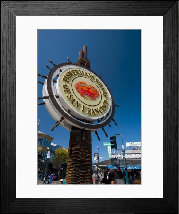 Framed Print : Fishermans Wharf, San Francisco, California, United States of America, North America Framed Print : Fishermans Wharf, San Francisco, California, United States of America, North America