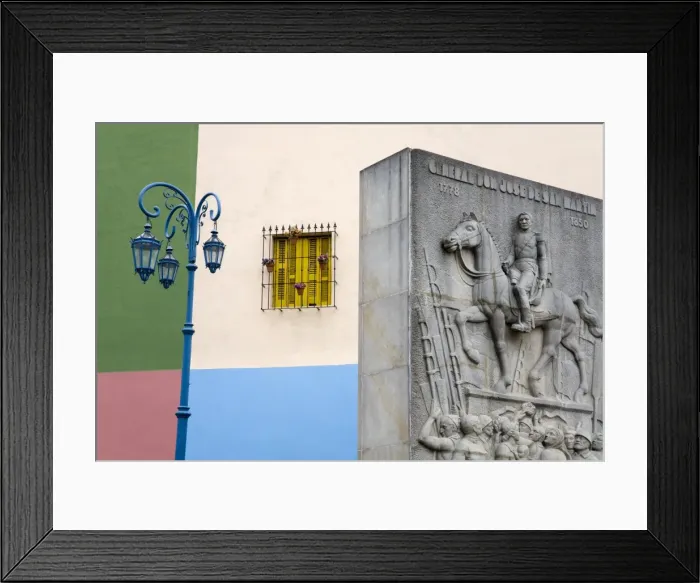 Framed Print : Monument to General Don Jose De Martin on El Caminito street, La Boca District Framed Print : Monument to General Don Jose De Martin on El Caminito street, La Boca District