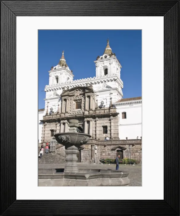 Framed Print : San Francisco Church and Plaza de San Francisco, Historic Center, UNESCO World Heritage Site
