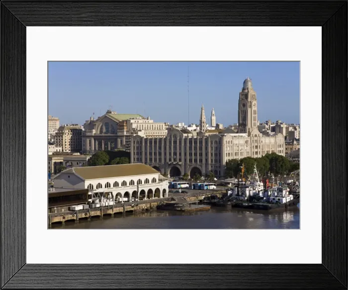 Framed Print : Terminal building in Port of Montevideo, Uruguay, South America Framed Print : Terminal building in Port of Montevideo, Uruguay, South America