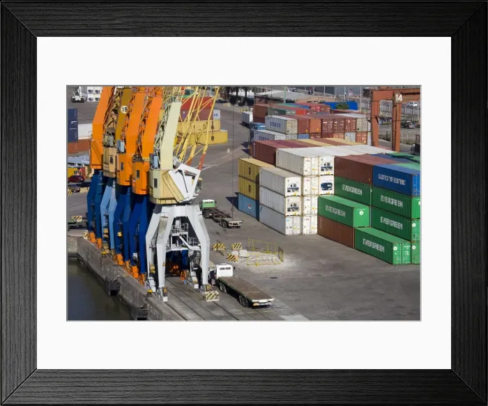 Framed Print : Container Port, Montevideo, Uruguay, South America Framed Print : Container Port, Montevideo, Uruguay, South America