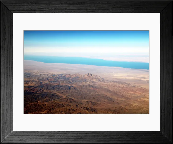 Framed Print : The Red Sea from the air, Hurghada, Egypt Framed Print : The Red Sea from the air, Hurghada, Egypt