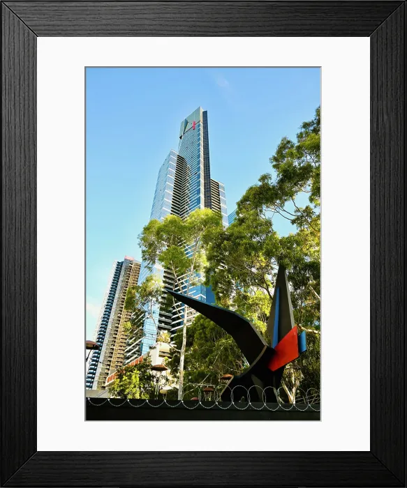 Framed Print : Skydeck building and modern sculpture Framed Print : Skydeck building and modern sculpture