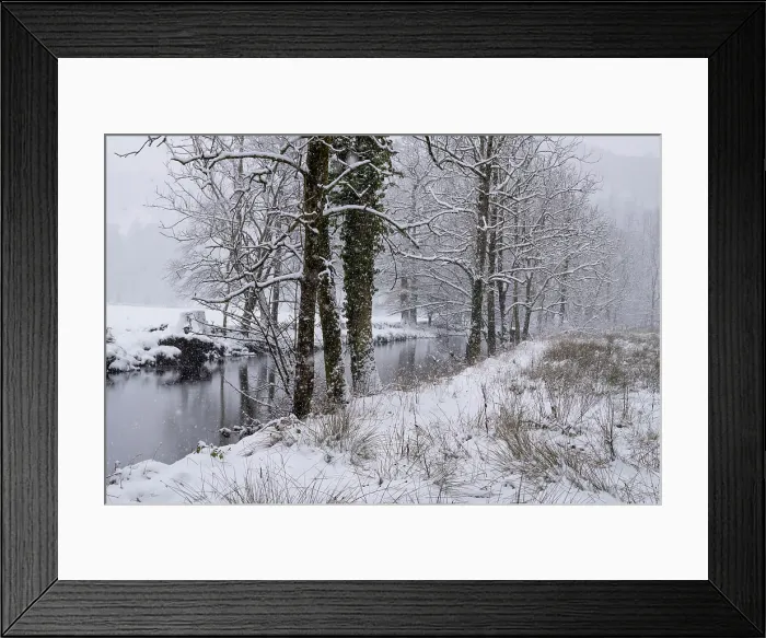 Framed Print : The River Rothay in winter snow near Rydal Water in the Lake District National Park, United Kingdom Framed Print : The River Rothay in winter snow near Rydal Water in the Lake District National Park, United Kingdom