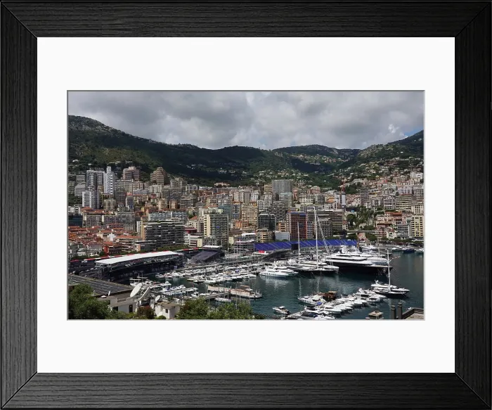 Framed Print : The Formula One circuit passes Monaco Marina and runs through Monte Carlo district, Monaco Framed Print : The Formula One circuit passes Monaco Marina and runs through Monte Carlo district, Monaco