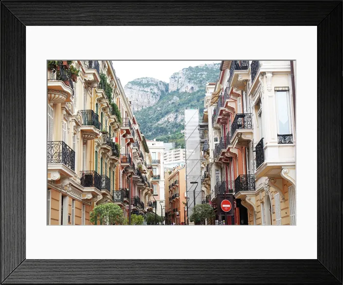 Framed Print : Architecture and street scenery in Monte Carlo, Monaco Framed Print : Architecture and street scenery in Monte Carlo, Monaco