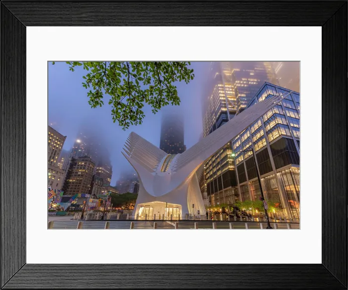 Framed Print : Exterior of the Oculus transportation hub at the World Trade Center, New York, USA Framed Print : Exterior of the Oculus transportation hub at the World Trade Center, New York, USA
