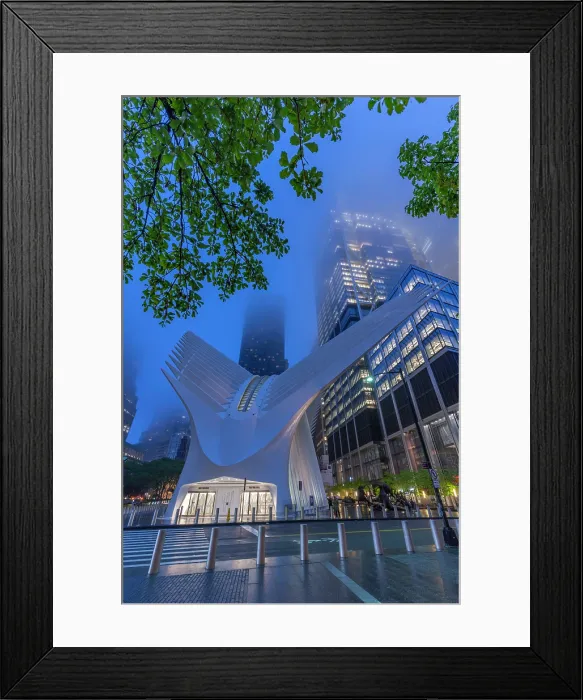 Framed Print : Exterior of the Oculus transportation hub at the World Trade Center, New York, USA Framed Print : Exterior of the Oculus transportation hub at the World Trade Center, New York, USA