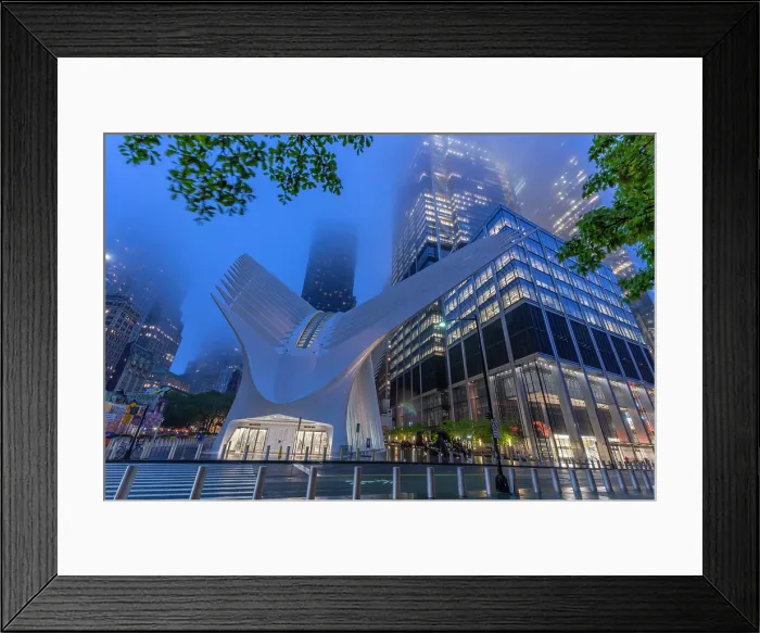 Framed Print : Exterior of the Oculus transportation hub at the World Trade Center, New York, USA Framed Print : Exterior of the Oculus transportation hub at the World Trade Center, New York, USA