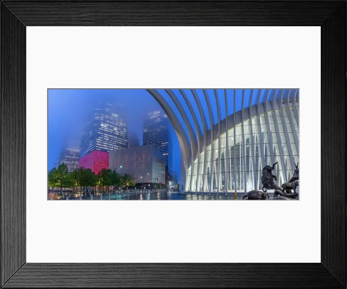 Framed Print : Exterior of the Oculus transportation hub at the World Trade Center, New York, USA Framed Print : Exterior of the Oculus transportation hub at the World Trade Center, New York, USA