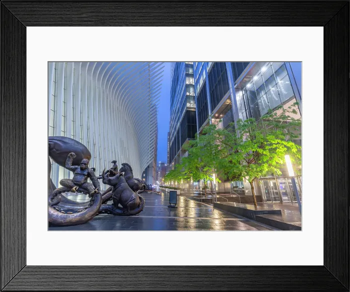 Framed Print : Exterior of the Oculus transportation hub at the World Trade Center, New York, USA Framed Print : Exterior of the Oculus transportation hub at the World Trade Center, New York, USA