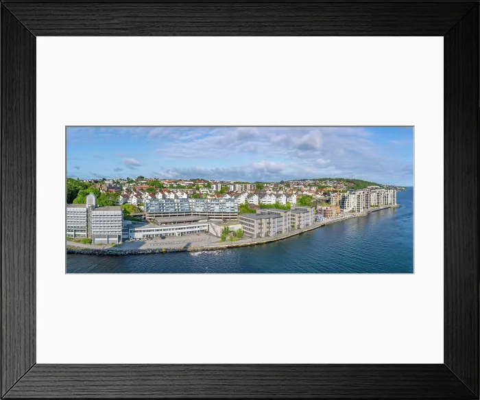 Framed Print : Aerial view of buildings aligning shore approaching Stavanger, Stavanger, Norway Framed Print : Aerial view of buildings aligning shore approaching Stavanger, Stavanger, Norway