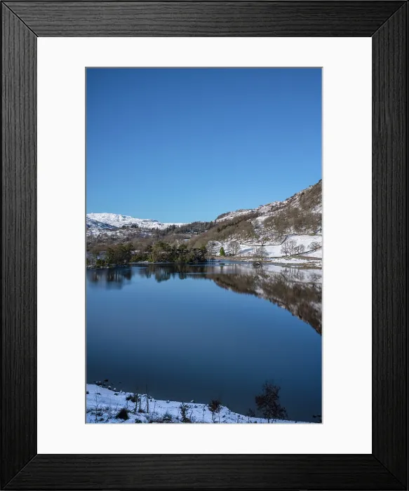 Framed Print : Winter snow at Rydal Water in the Lake District National Park, United Kingdom Framed Print : Winter snow at Rydal Water in the Lake District National Park, United Kingdom