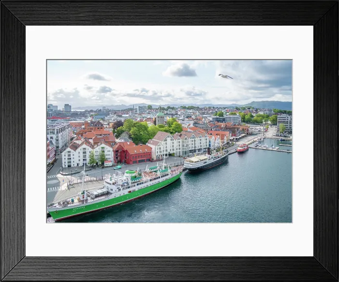 Framed Print : Aerial view of Stavanger skyline during daytime, Stavanger, Norway Framed Print : Aerial view of Stavanger skyline during daytime, Stavanger, Norway