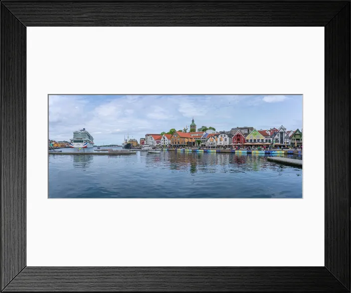 Framed Print : View of reflections in harbour and Stavanger skyline during daytime, Stavanger, Norway Framed Print : View of reflections in harbour and Stavanger skyline during daytime, Stavanger, Norway