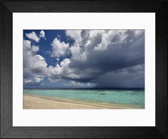 Framed Print : Tumultuous clouds of a tropical thunderstorm, Havodda Island, Gaafu Dhaalu atoll, Maldives Framed Print : Tumultuous clouds of a tropical thunderstorm, Havodda Island, Gaafu Dhaalu atoll, Maldives
