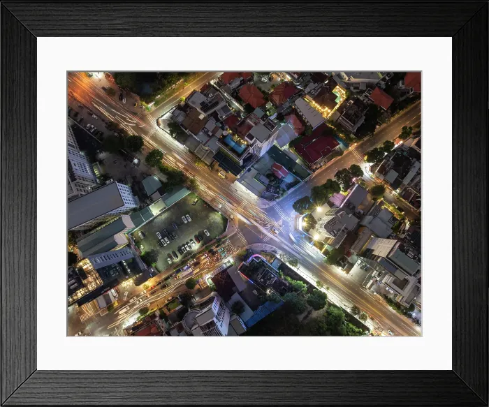 Framed Print : Aerial view of Saigon at dusk, Ho Chi Minh City, Vietnam Framed Print : Aerial view of Saigon at dusk, Ho Chi Minh City, Vietnam