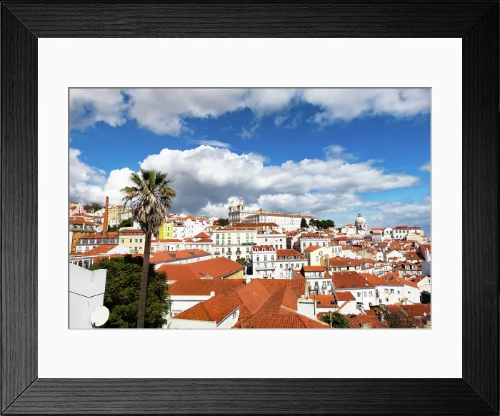 Framed Print : Panoramic view of Lisbon city, Alfama District, Portugal Framed Print : Panoramic view of Lisbon city, Alfama District, Portugal