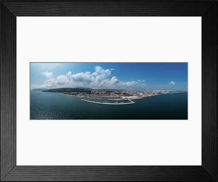 Framed Print : Aerial drone panoramic view of Setubal, Portugal Framed Print : Aerial drone panoramic view of Setubal, Portugal
