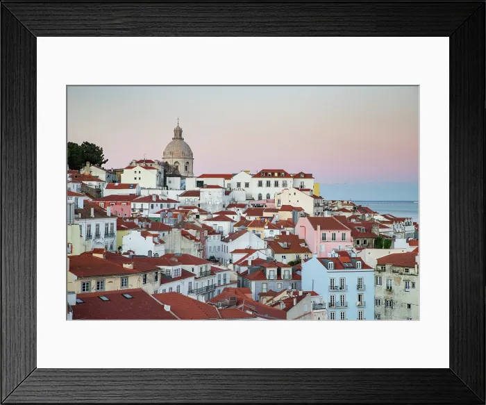 Framed Print : Panoramic view of Lisbon city, Alfama District, Portugal Framed Print : Panoramic view of Lisbon city, Alfama District, Portugal