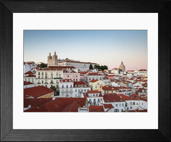 Framed Print : Panoramic view of Lisbon city, Alfama District, Portugal Framed Print : Panoramic view of Lisbon city, Alfama District, Portugal