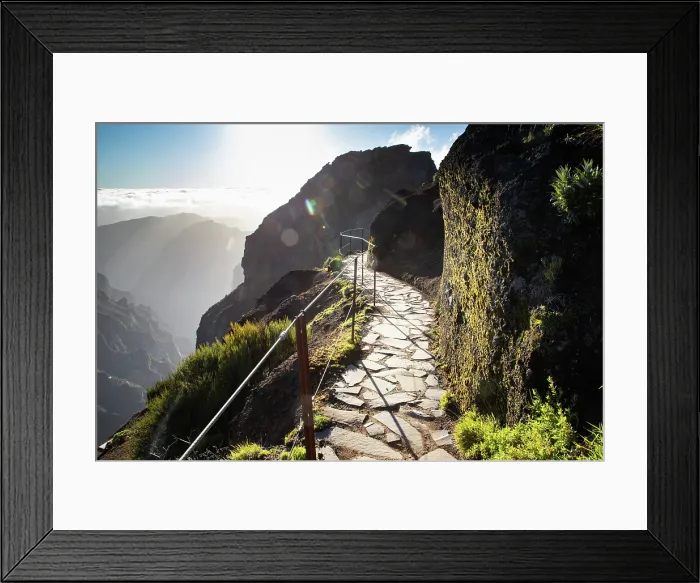 Framed Print : Landscape on the trek between Arieiro peak and Ruivo peak of Madeira island, Portugal Framed Print : Landscape on the trek between Arieiro peak and Ruivo peak of Madeira island, Portugal