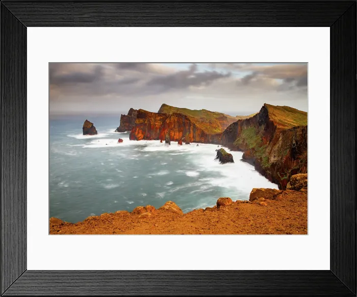 Framed Print : dramatic coastline with rocks of Madeira, Portugal Framed Print : dramatic coastline with rocks of Madeira, Portugal