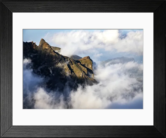 Framed Print : View of the mountains and rocks near Arieiro peak, Madeira, Portugal Framed Print : View of the mountains and rocks near Arieiro peak, Madeira, Portugal