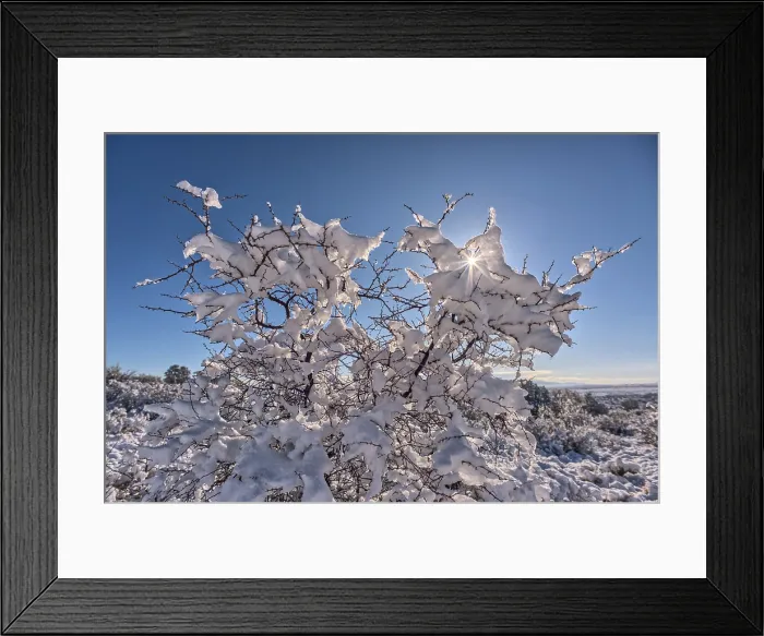 Framed Print : Snow covered landscape, Chino Valley, Arizona, USA