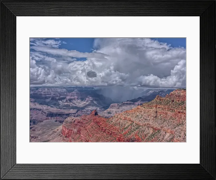Framed Print : A rain storm over the North Rim of Grand Canyon National Park, Arizona, USA Framed Print : A rain storm over the North Rim of Grand Canyon National Park, Arizona, USA