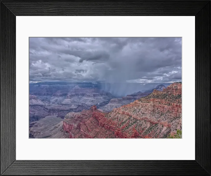 Framed Print : A rain storm over the North Rim of Grand Canyon National Park, Arizona, USA Framed Print : A rain storm over the North Rim of Grand Canyon National Park, Arizona, USA