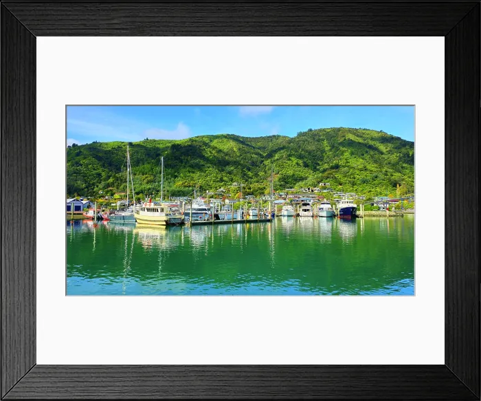 Framed Print : Picton Marina, South Island, New Zealand Framed Print : Picton Marina, South Island, New Zealand