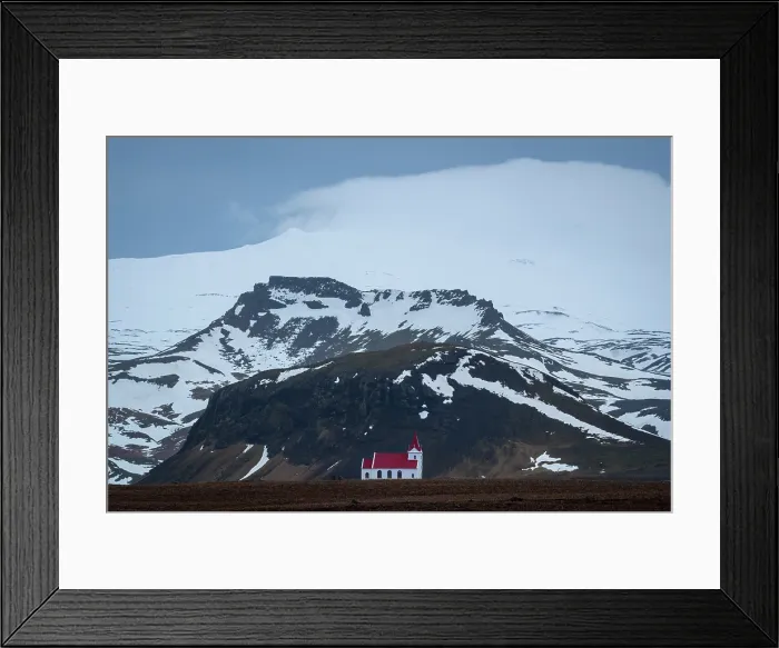 Framed Print : Ingjaldsholl Church, Hellisandur, Snaefellsjokull National Park, Snaefellsnes Peninsula, Iceland Framed Print : Ingjaldsholl Church, Hellisandur, Snaefellsjokull National Park, Snaefellsnes Peninsula, Iceland