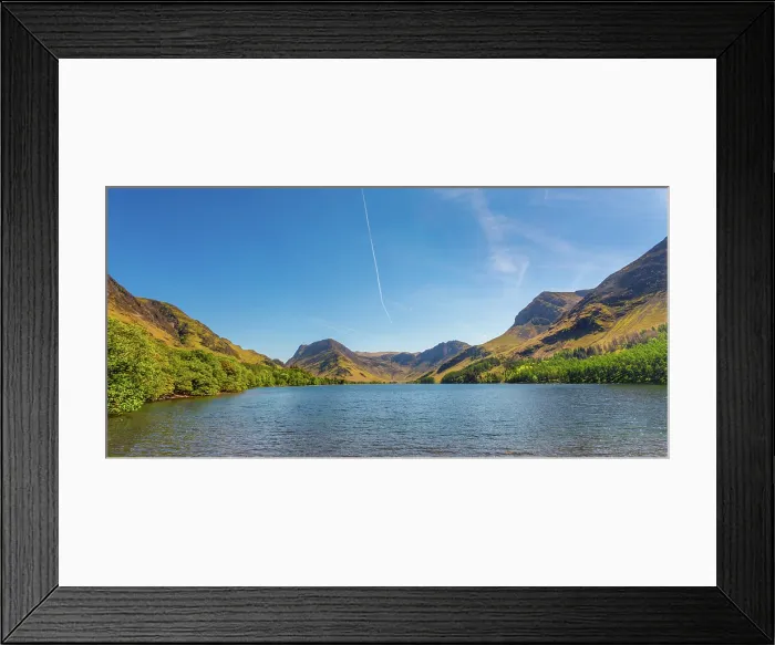Framed Print : Buttermere, with the peaks Fleetwith Pike and Haystacks behind, in the Lake District, Cumbria, UK Framed Print : Buttermere, with the peaks Fleetwith Pike and Haystacks behind, in the Lake District, Cumbria, UK