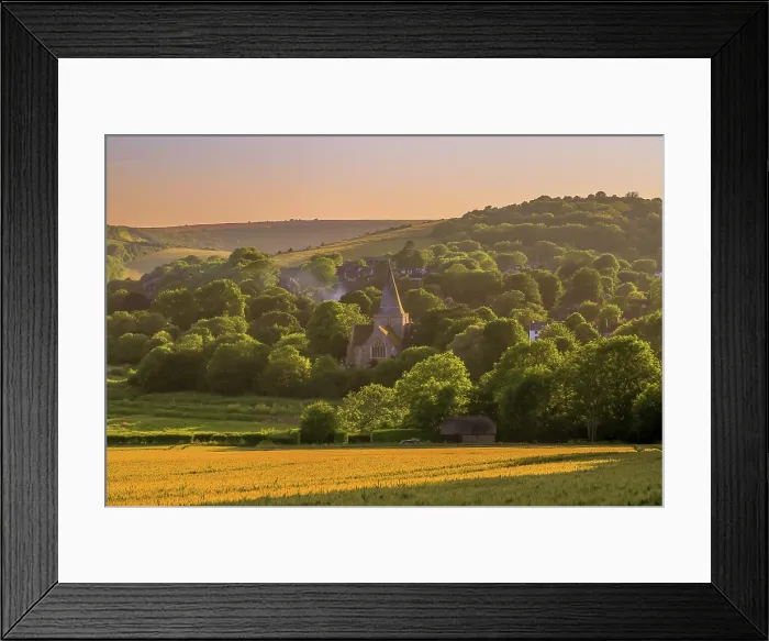Framed Print : St Andrew's Church at twilight in Alfriston, East Sussex, England, UK Framed Print : St Andrew's Church at twilight in Alfriston, East Sussex, England, UK
