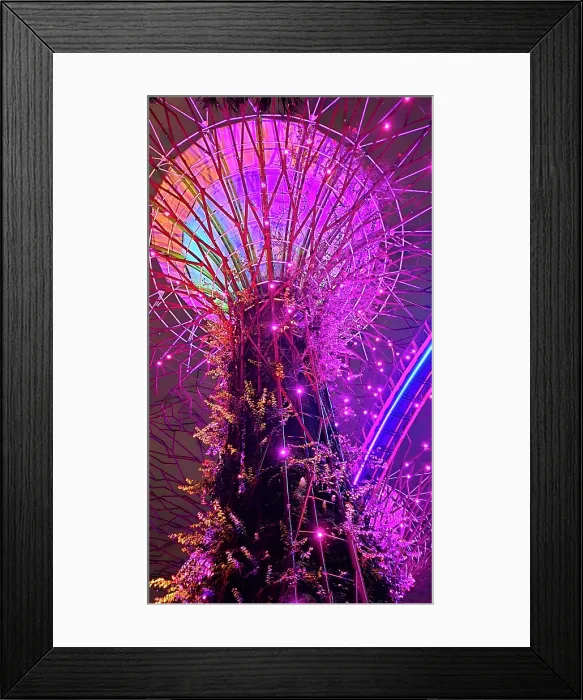 Framed Print : Gardens By The Bay light show, Singapore Framed Print : Gardens By The Bay light show, Singapore