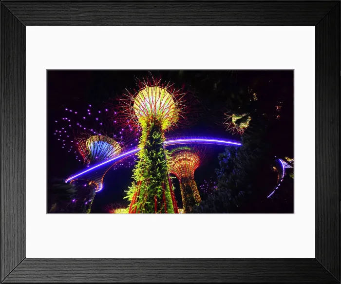 Framed Print : Gardens By The Bay light show, Singapore Framed Print : Gardens By The Bay light show, Singapore