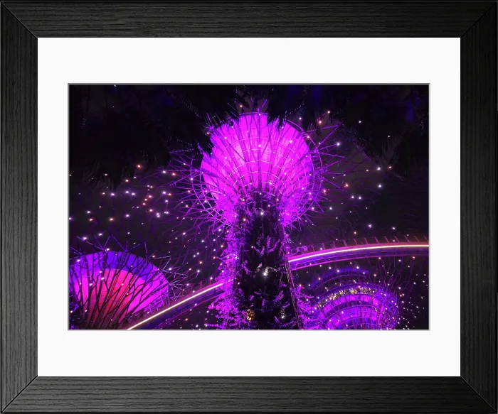 Framed Print : Lightshow, The Gardens by the Bay, Singapore Framed Print : Lightshow, The Gardens by the Bay, Singapore