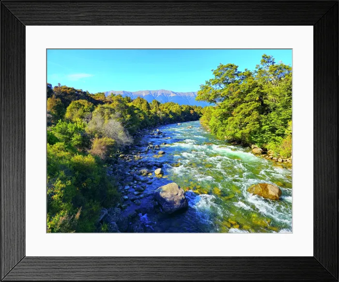 Framed Print : River valley, South Island, New Zealand Framed Print : River valley, South Island, New Zealand