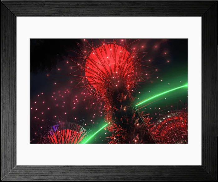 Framed Print : Lightshow, The Gardens by the Bay, Singapore Framed Print : Lightshow, The Gardens by the Bay, Singapore