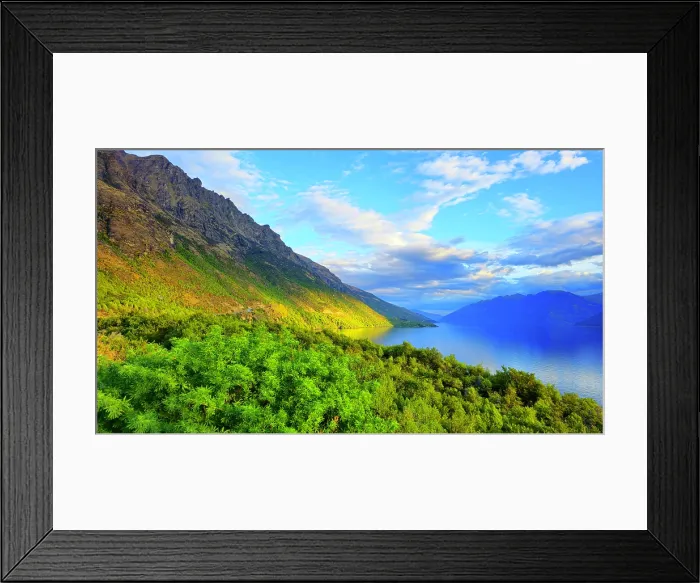 Framed Print : Autumn evening, Lake Wakatipu, near Queenstown, South Island, New Zealand Framed Print : Autumn evening, Lake Wakatipu, near Queenstown, South Island, New Zealand