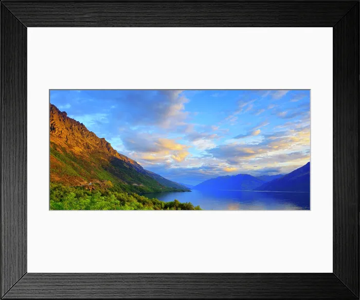 Framed Print : Autumn evening, Lake Wakatipu, near Queenstown, South Island, New Zealand Framed Print : Autumn evening, Lake Wakatipu, near Queenstown, South Island, New Zealand