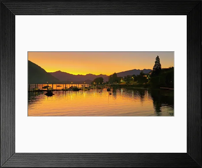 Framed Print : Lake Wanaka from the waterfront Wanaka at sunset, South Island, New Zealand Framed Print : Lake Wanaka from the waterfront Wanaka at sunset, South Island, New Zealand