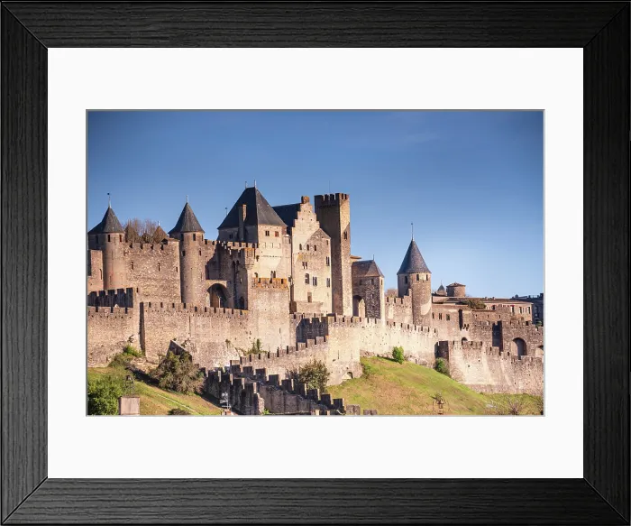 Framed Print : Medieval castle of Carcassonne, Languedoc-Roussillon, France Framed Print : Medieval castle of Carcassonne, Languedoc-Roussillon, France