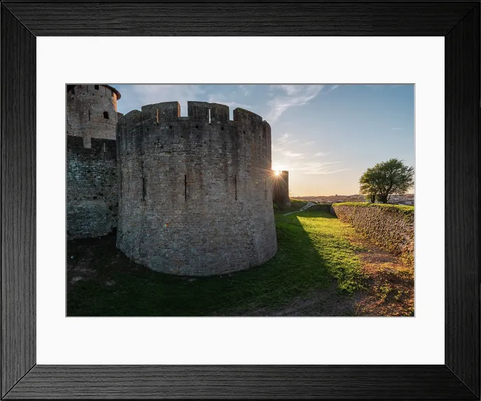 Framed Print : Medieval castle of Carcassonne, Languedoc-Roussillon, France Framed Print : Medieval castle of Carcassonne, Languedoc-Roussillon, France
