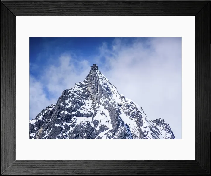 Framed Print : Massive Snow-Capped Face of Langtang Lirung towering over the valley, Nepal Framed Print : Massive Snow-Capped Face of Langtang Lirung towering over the valley, Nepal